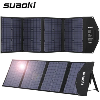 

SUAOKI 100W Foldable Solar Panel MPPT TIR-C PD Type-C DC QC 3.0 Output Ports for Laptops Car Battery Power Station Solar Charger