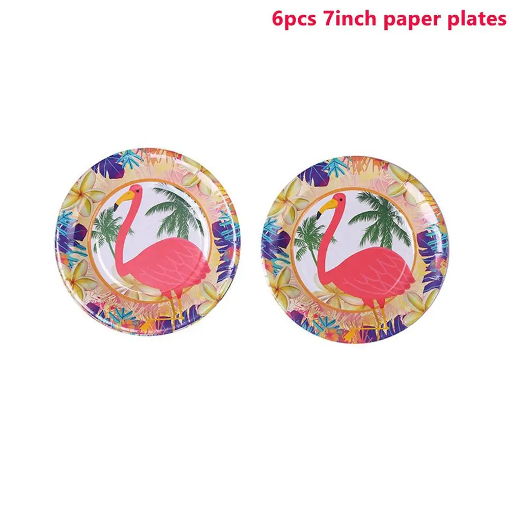 7inch Plastes Taoup 68*48 см Розовый фламинго Photo Booth рамки День рождения Декор поставки летняя Гавайская участник Luau тропический Фотокабины реквизит - Цвет: 7inch Plastes