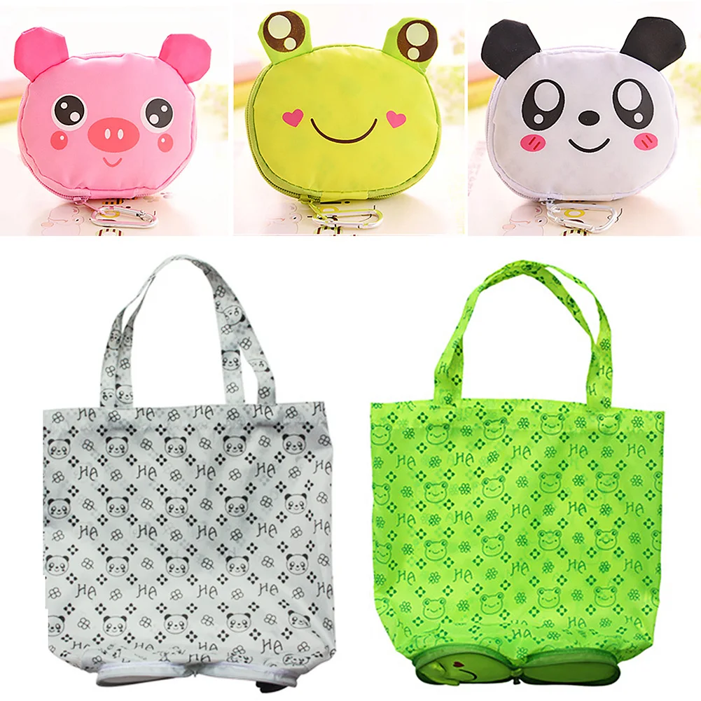

Cute Animal Shape Folding Shopping Bag Eco Friendly Ladies Gift Foldable Reusable Tote Bag Portable Travel Shoulder Bag#730
