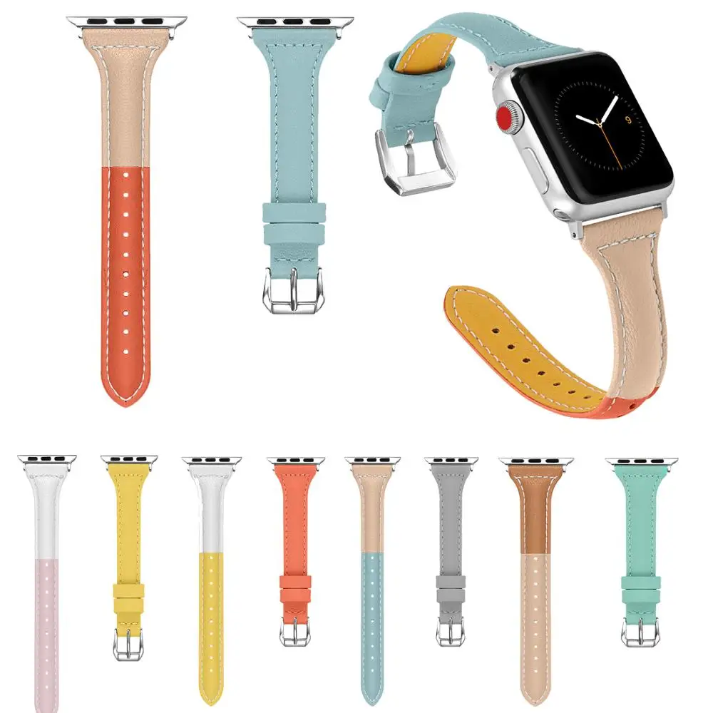 

Fashion Women bracelet strap band for Apple smart watch series 4 3 2 1 Genuine leather band for Iwatch 38mm 42mm 40mm 44mm