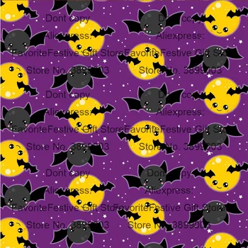 

Beautiful Purple Worm in Dream Cotton Fabric Spider bat Print Halloween Fabric Patchwork Sewing Material Diy Girl Dress Clothing