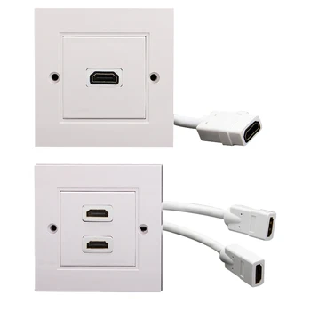 

Uk Socket Port Hd Hdmi Wall Panel British With Short Cable Video Plug Charger Electrical Socket