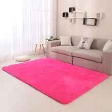 Современный Нескользящие коврик квадратный длинные мягкие плюшевые пушистый ковер Декор M68E