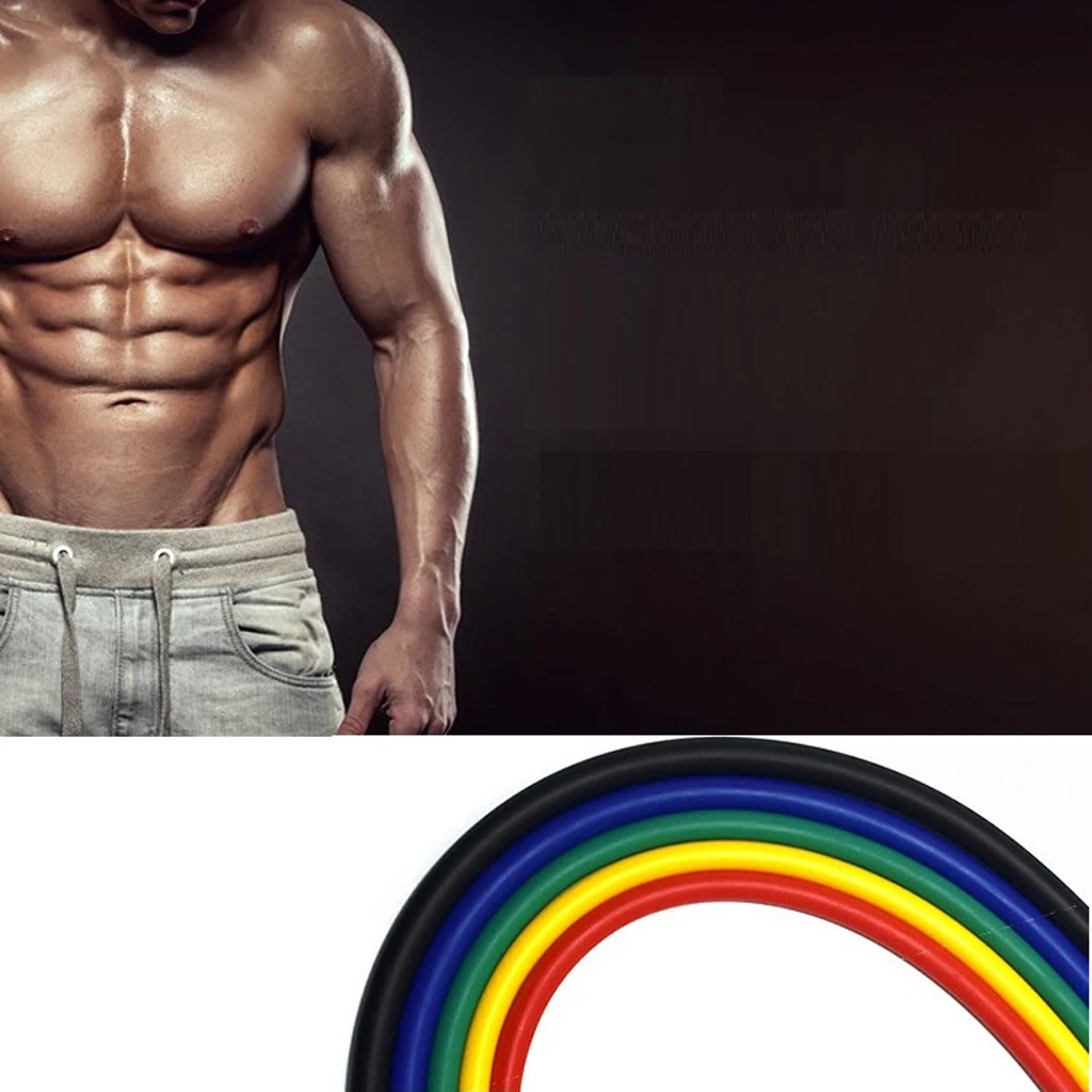 11pcs/set Resistance Bands Set Yoga Exercise Fitness Rubber Tubes Workout Bands Kit Home Gym Sports Excercise Fitness Equipment