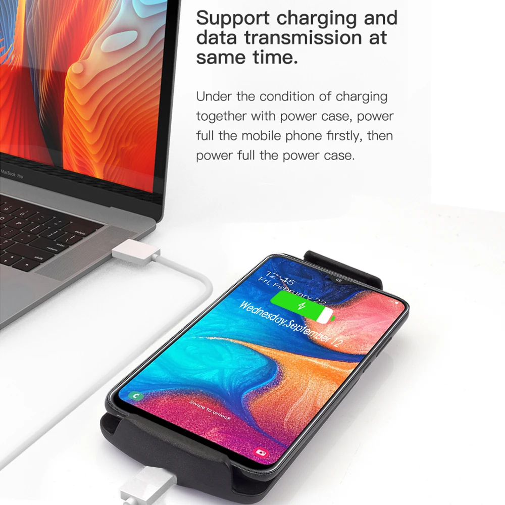 Чехол для аккумулятора samsung Galaxy A20 с расширяемой пряжкой, 5000 мА/ч, перезаряжаемый чехол для аккумулятора samsung A20, чехол для зарядного устройства