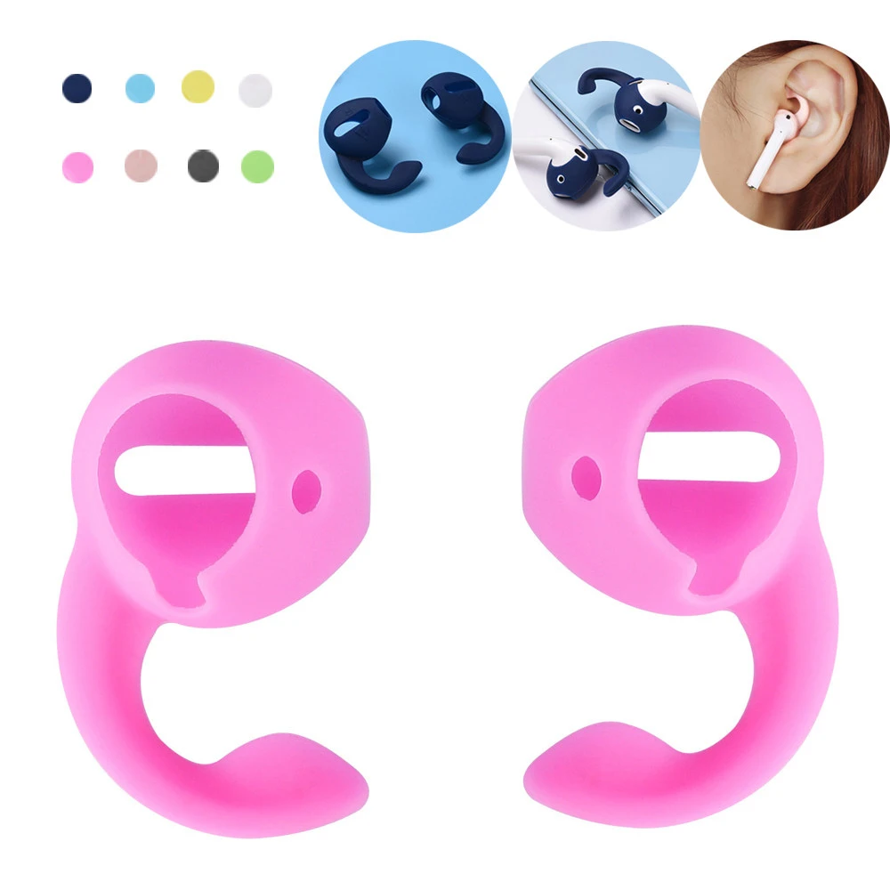 1 пара Силиконовый чехол для наушников для Apple AirPods, противоскользящий чехол для наушников, чехол на крючок, сменный силиконовый чехол для наушников