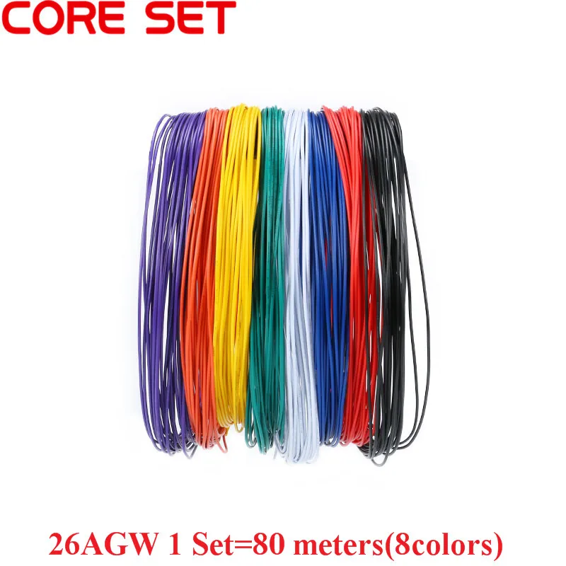 1 комплект 10 м 26AWG гибкий провод ПВХ кабель 3 мм луженый медный 8 цветов