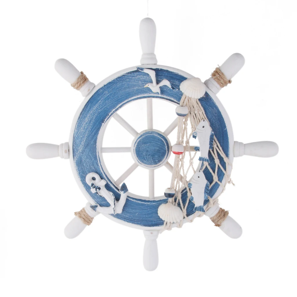 Wooden Ship Wheel and Wood Anchor with Rope Nautical Boat Steering Rudder Wall Decor Door Hanging Ornament Home Decor Wooden Ship Wheel and Wood Anchor with Rope Nautical Boat Steering Rudder Wall Decor Door Hanging Ornament Home Decor
