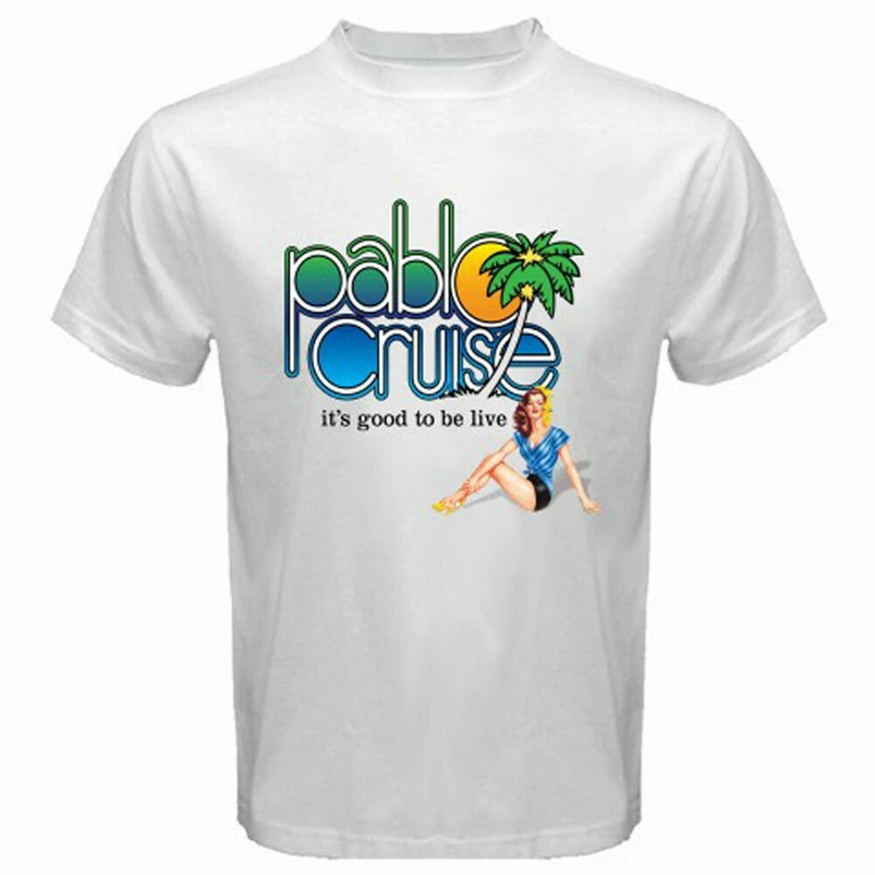 New Pablo Cruise Pop Rock Band Legend Album Logo Mens White T-Shirt Size S-3Xl M Xl 2Xl 11Xl Tee Shirt |
