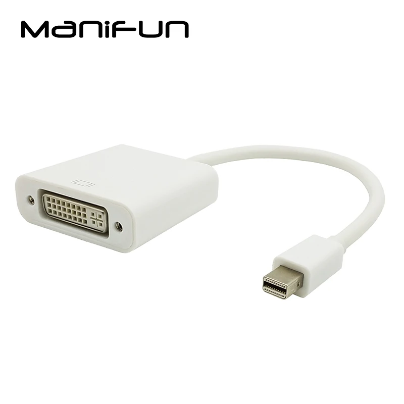 Mini DP Для переходника DVI Thunderbolt DispayPort to конвертер штекер женщина Поддержка 1080P для