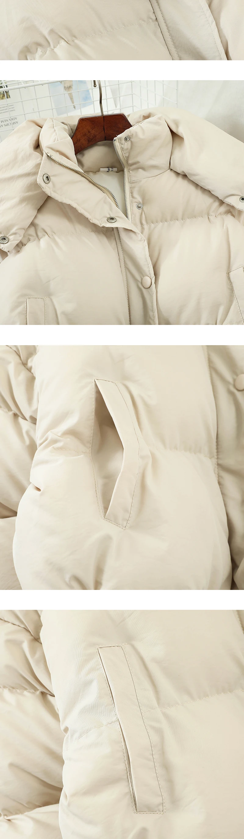 Neploe осень-зима короткие парки в Корейском стиле Однобортный куртка с высоким, плотно облегающим шею воротником; теплые зимние Высокая талия шнурок Пальто 55822