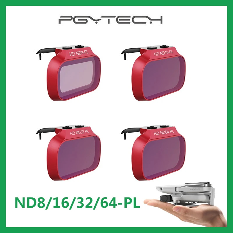 PGYTECH Mavic Мини профессиональный набор фильтров для объектива ND ND-PL посадочная передача Защитная клетка для DJI Mavic Mini Drone аксессуары - Цвет: ND-PL Filter Set