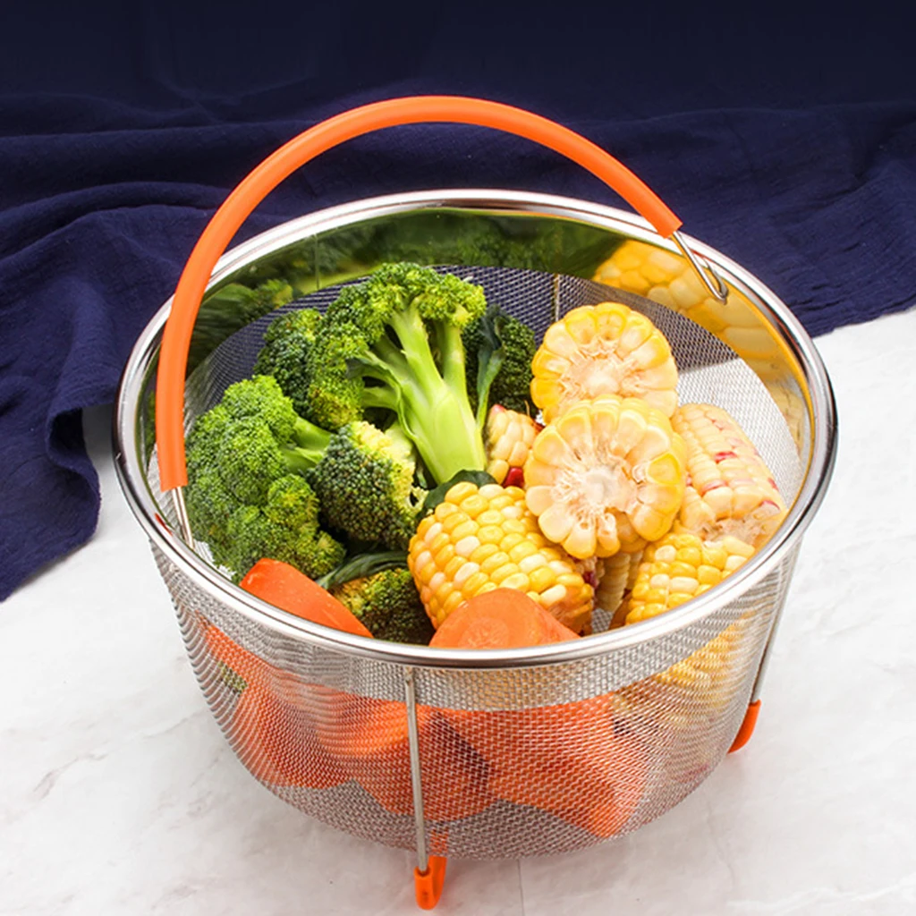 6qt Steamer Basket for Accessories Stainless Steel Strainer and Insert for Pressure Pot and Other Cooking Pot