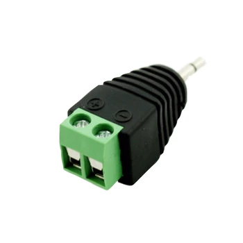 

2pcs 2.5mm Mono TS Male Plug To AV Screw Video Balun Terminal Plug Adapter Connector