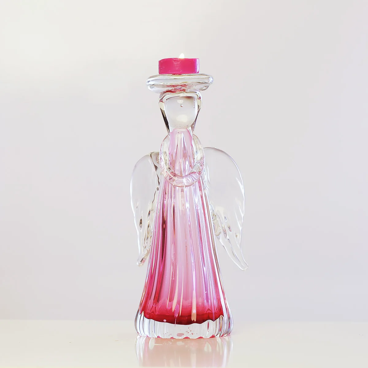 Angel Candleholder Gift Glass Ornament Handblown Home Decor Office Desktop Decoration Craft Model Figurine Decorative | Дом и сад