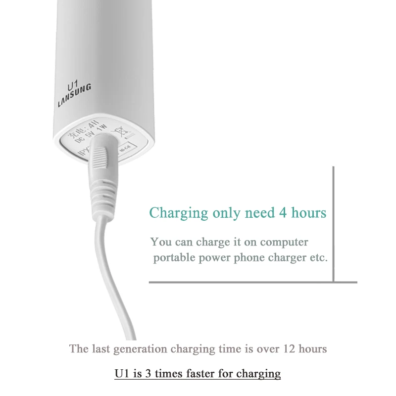 Best Sonic Electric Toothbrush With Replacement Heads USB Rechargeable Electronic Toothbrushes Oral Hygiene Electric Brush Tooth