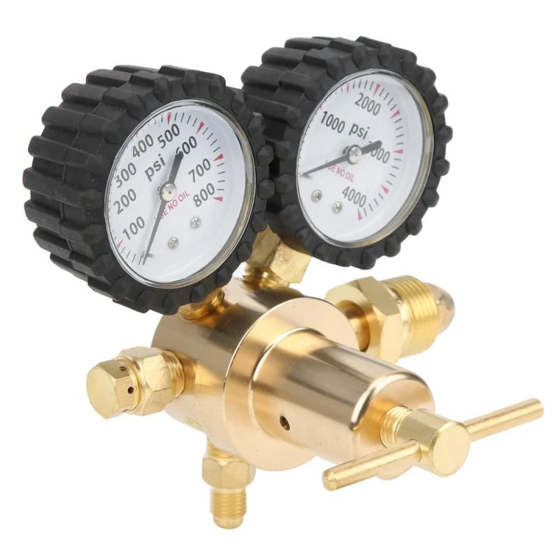 Brass Nitrogen Regulator Air Conditioner Nitrogen Pressure Gauge