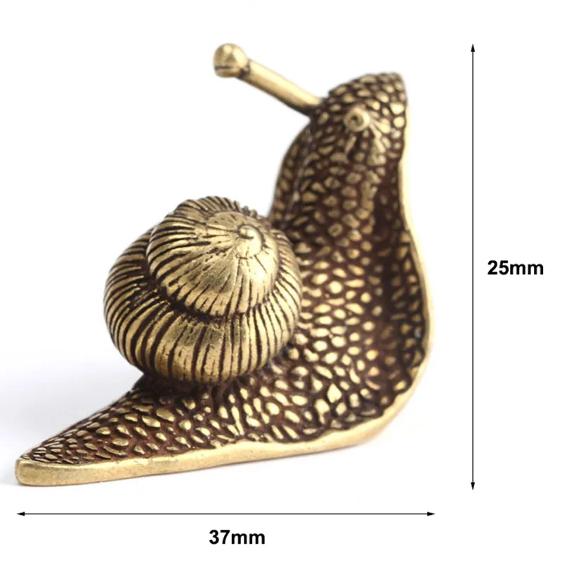 

Figurines Snail Ornament Craft Desk Decoration Display Bronze Handmade Statue Desk Table Items