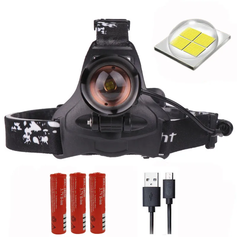 Package B Litwod Z40 50000LM XHP70 светодиодный налобный фонарь мощная фара зум объектив 18650 перезаряжаемая батарея Головной фонарь - Испускаемый цвет: Package B