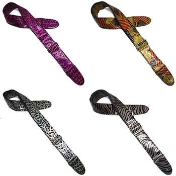 

Electric Leopard Print Guitar Strap Soft PU Leather Belt Acoustic Folk Leopard Print Guitar Bass Strap Musical Instruments Strap