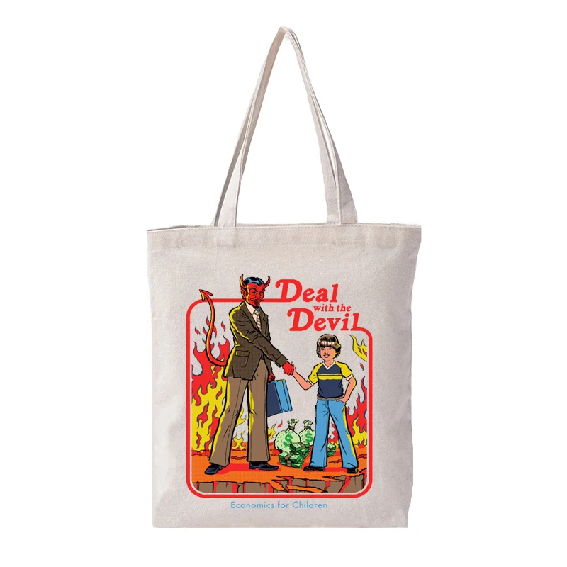 

Custom Tote Bag Canvas Shopping Add Your Text Print Design Handbag White Unisex Fashion Travel Shoulder Bag Reusable Foldable