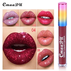 Diamond Colorful Shiny Matte Metal Lip Gloss Lipstick асик ميكاج batom hidratante batom hidratante косметика Cosmetics lip gloss