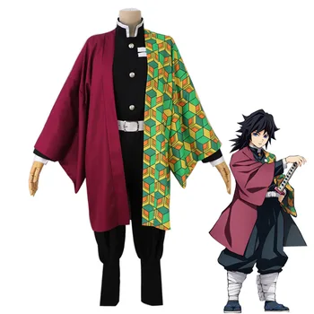 

Demon Slayer: Kimetsu no Yaiba Tomioka Giyuu Uniform Outfit cosplay Costumes Demon Slayer Kimono Kamado Nezuko Cosplay Wigs