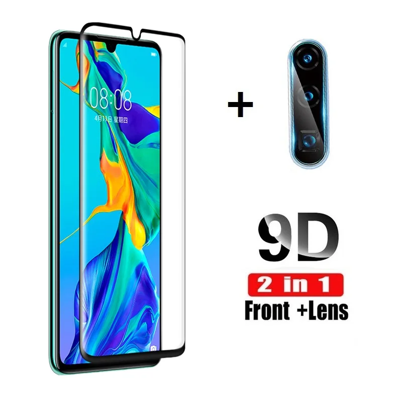защитное стекло Huawei P30 Pro Lite Для 9D объектив камеры 2-в-1 для защита экрана пленка |