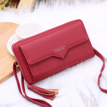 

2020 Women Wallet Brand Cell Phone Crossbody Purse PU Leather Card Holders Handbag Pocket Female Mini Messenger Shoulder Bags