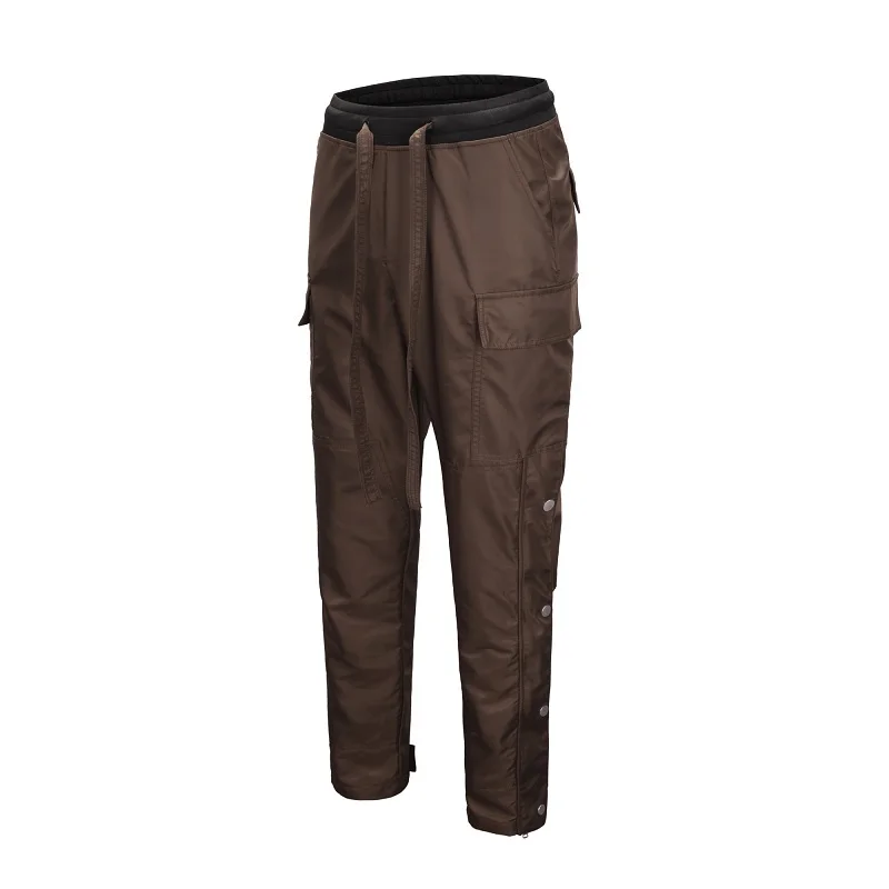 2019 Autumn Winter Cargo Pants Men Pantalon Homme Hip Hop Trousers Men Color Stitching Ankle Button Pockets Joggers Pants L049 2019 Autumn Winter Cargo Pants Men Pantalon Homme Hip Hop Trousers Men Color Stitching Ankle Button Pockets Joggers Pants L049