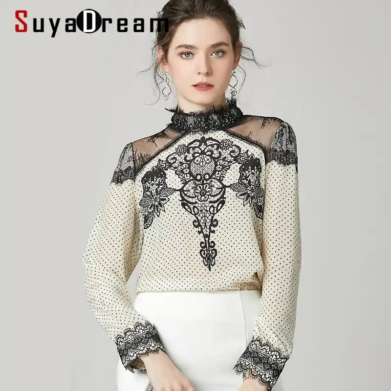 blusas en seda estampada