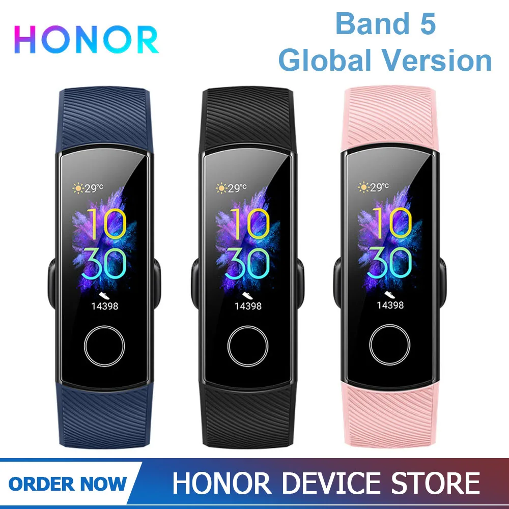 Оригинальный браслет Honor Band 5, смарт браслет, глобальная версия, пульсометр, кислородный сенсорный экран, Amoled, водонепроницаемый|Смарт-браслеты|   | АлиЭкспресс - Лучшие гаджеты-2020