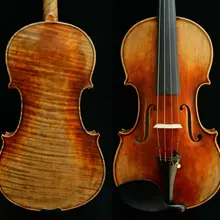 Настоящая фотография Красивая скрипка отличный звук Stradivari 1716 Messiah скрипка 1-P назад