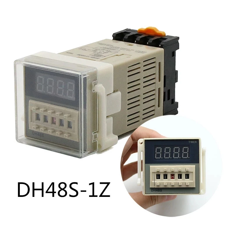 1PC AC/DC 24-240V Digital Cycle Time Timer Switch Delay Relay 0.1S-99H ZYS48-S White Time Delay Relay Cycle 