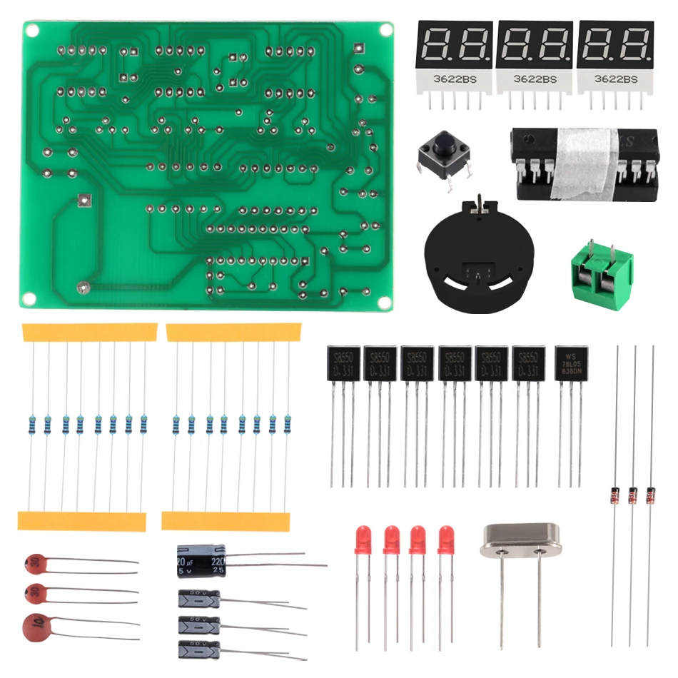 6 Bits Digital LED Electronic Clock DIY Kits (2)