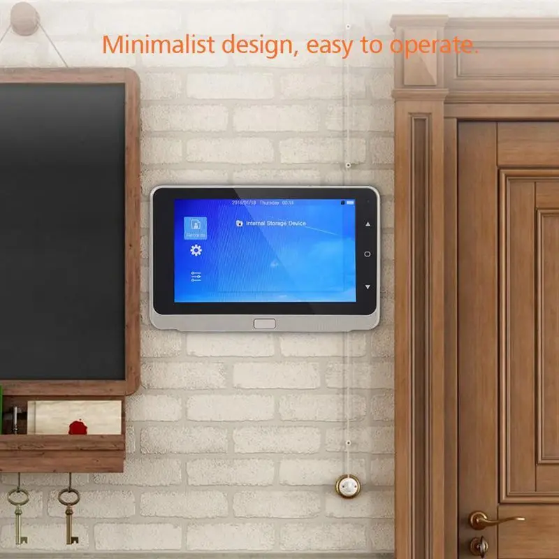 Горячая XD-5.0 дюймов OLED дисплей цветной экран дверной звонок зритель цифровой дверной глазок камера Дверной глаз видео запись Широкий угол