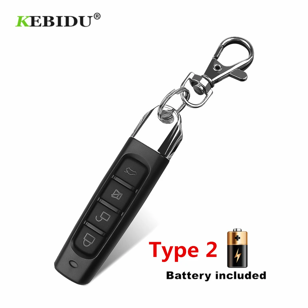 Kebidu 4 Key Buttons Garage Gate Door Remote Control 433mhz Auto
