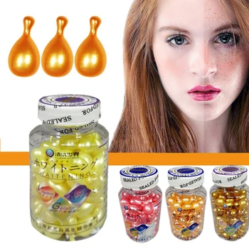 

90pcs/bottle Anti-wrinkle Whitening Facial Cream Freckles Capsules Golden VitaminE Capsules Moisturizing Essence Face Care TSLM2