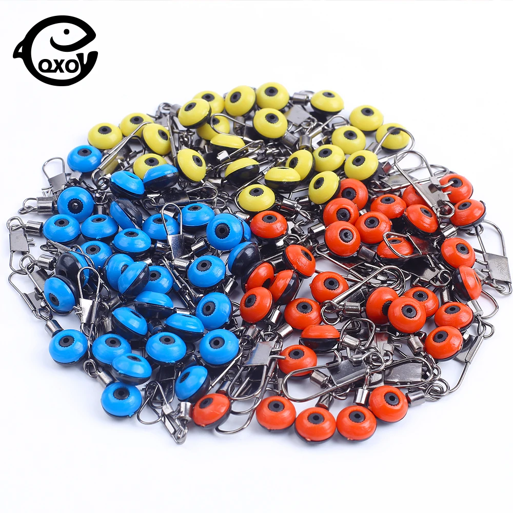 QXO 20Pcs Plastic And Stainless Steel Space Bean Reinforced Connection Fish Tackle Goods For Fishing Accessories
