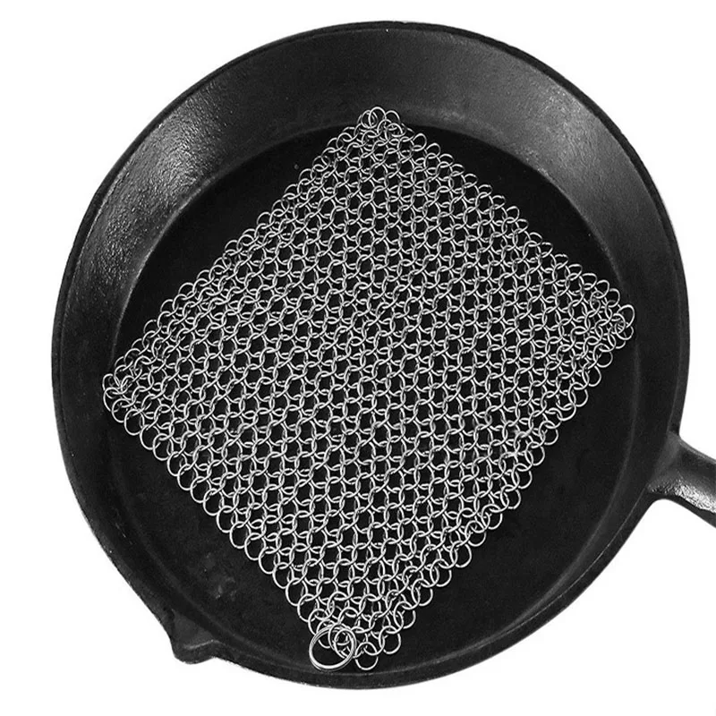 Chainmail щетка для мытья посуды кухонные принадлежности из нержавеющей стали портативная квадратная круглая форма Европа Америка Стиль