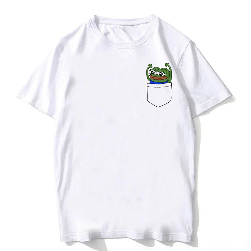 Sumer Hot Meme лягушонок Пепе Футболка Мужская Летняя мода Sad Frog Pepe Футболка с принтом Повседневная футболка с коротким рукавом и круглым вырезом Футболка Пепе - Цвет: 793