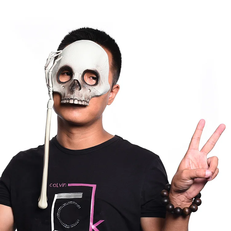 

Halloween Skull Funny Mask Ghost Hand Props Performance Makeup Ball Supplies Spoof Toy
