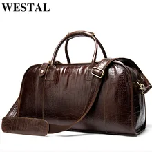 WESTAL чемоданы и дорожные сумки для мужчин сумка из натуральной кожи дорожные сумки ручной Багаж кожаная сумка для переноски багажа 1098