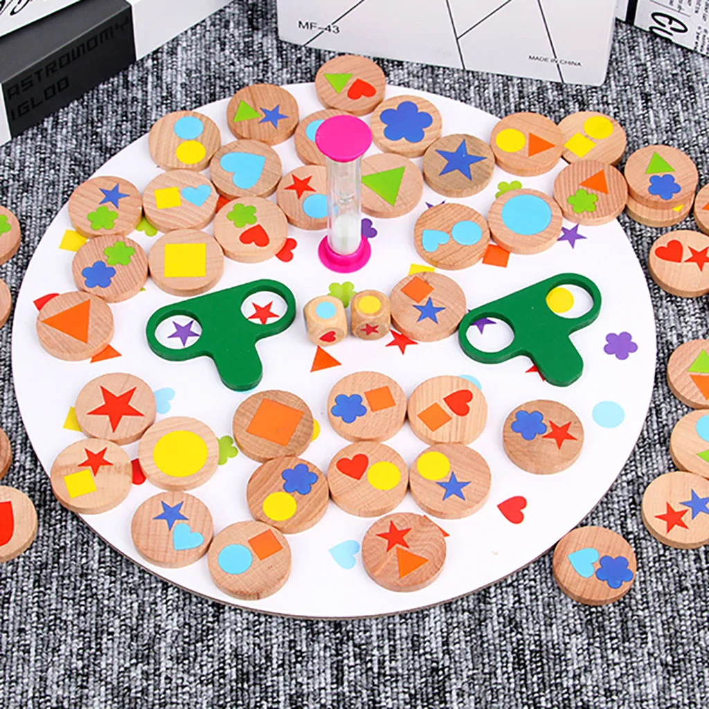 Kids Early Education Fun Learning Toys For Children Wooden Learning To Matching Shape Teaching Sets Educational Blocks Toys W921