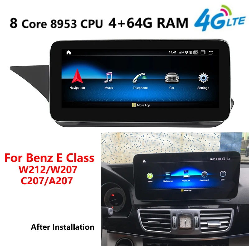 4G LTE 4 + 64G Android 10 0 Автомобильный мультимедийный плеер радио GPS для Mercedes Benz E Class W212 W207