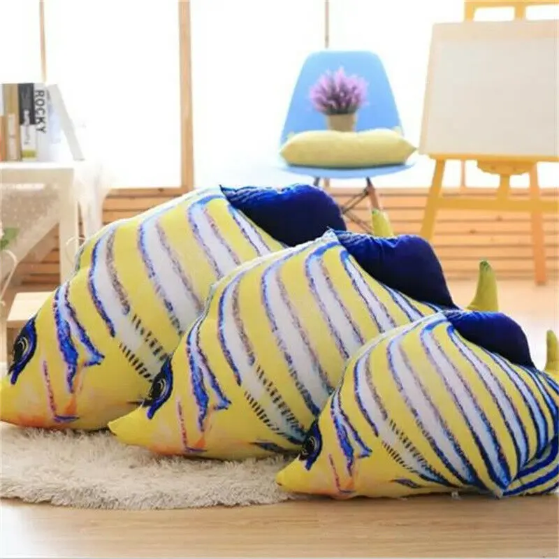 Simulated Tropical Fish Plush Toy Soft Stuffed Animal Pillow Birthday Xmas Gift Plush Toys Stuffed Animals Plush Doll miranda шторы для ванн полиэстер tropical fish 180х200 см