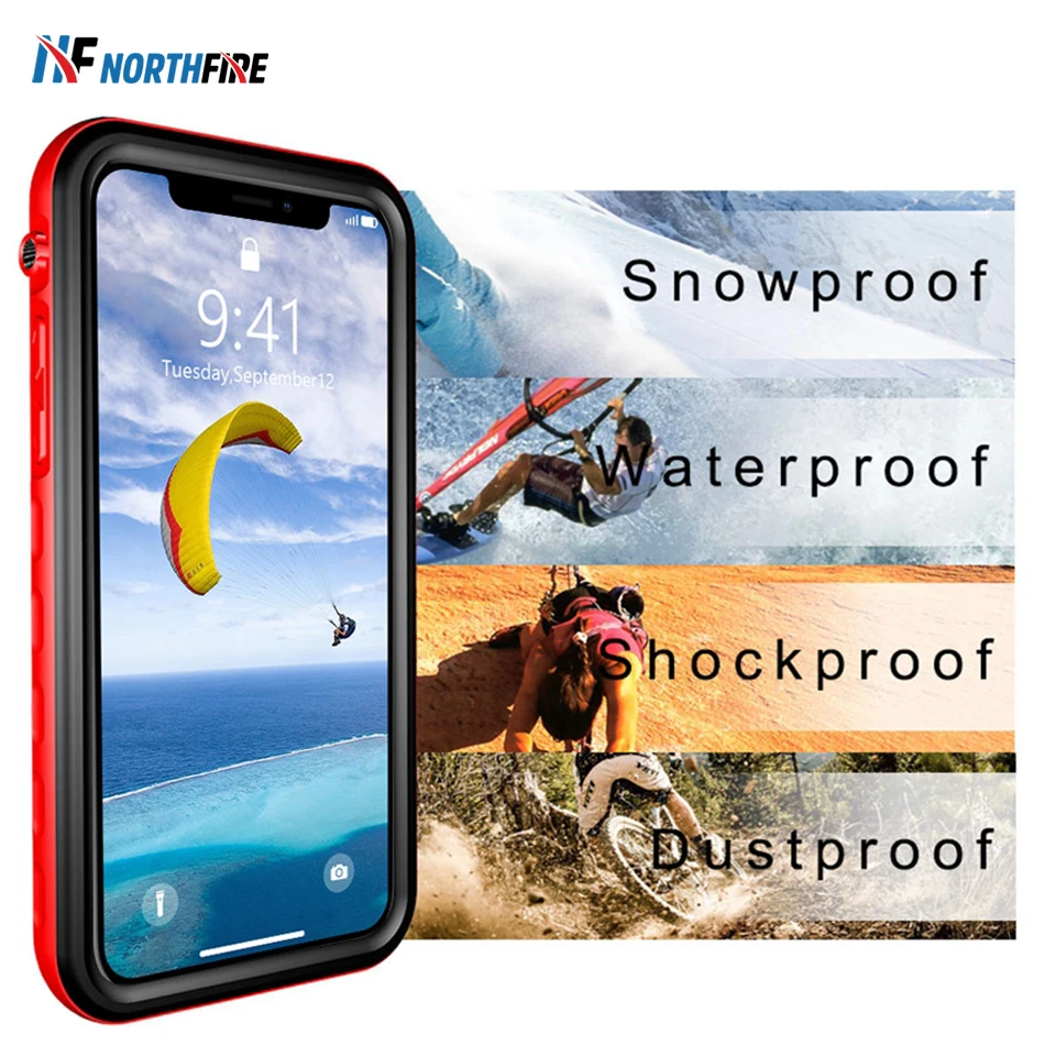 Transparent waterproof case For iPhone X XS XSMAX 6 6s 7 8 Case Full Protect Underwater Diving Anti-knock Dry Pouch Cover Fundas |