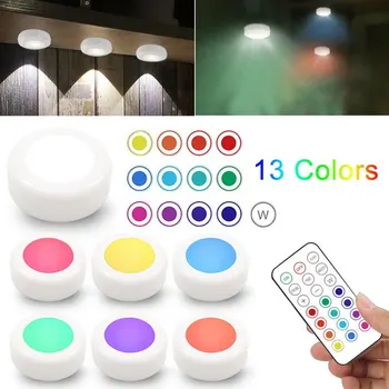 

Cabinet Light Wireless Dimmable Touch Sensor Dual Color LED Night Lamps Battery Power Remote Control Suitable for Kitchen Stair