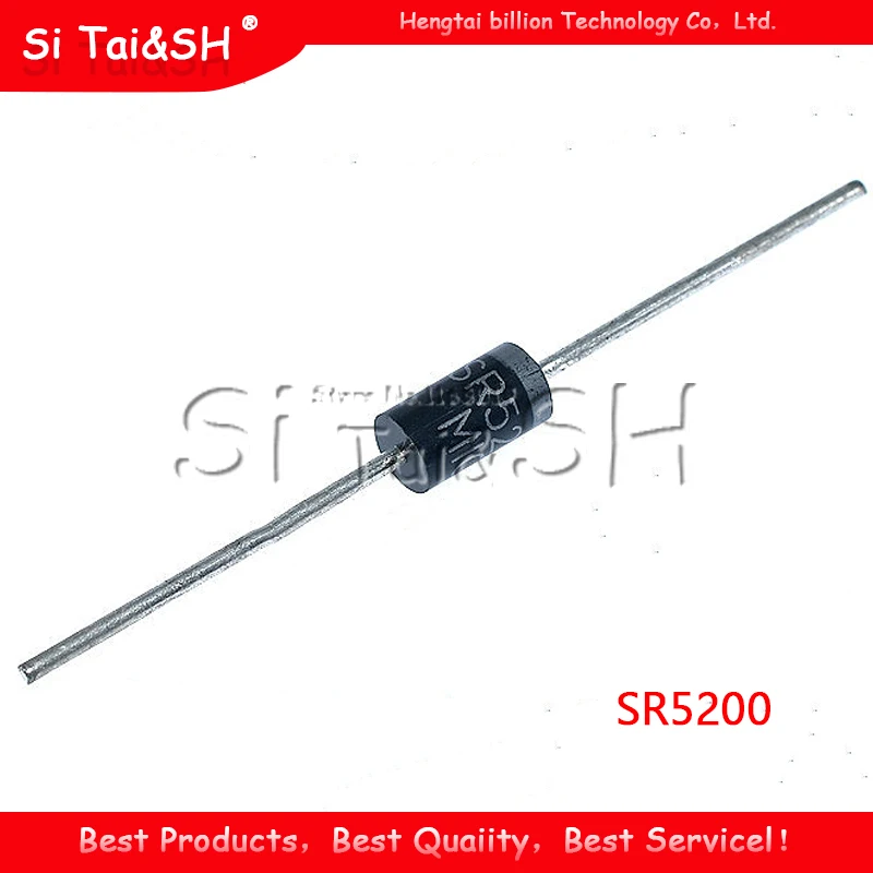 Выпрямительный диод Шоттки SR5200 SB5200 5 А 200 в DO-201AD/DO-27 20 шт. | Электронные компоненты и