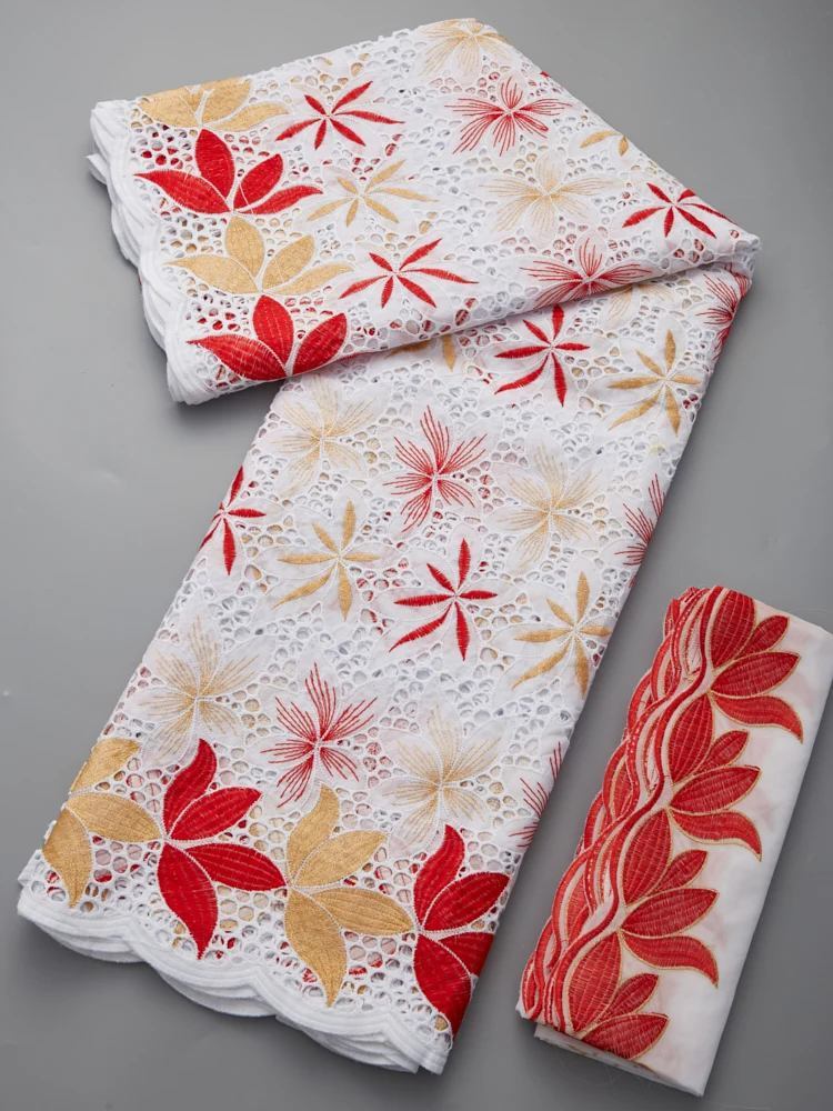 Zhenguiru Cotton Beautiful Lace Embroidery Swiss Voile African Fabric 2022 Newest For Women Party Dress Sewing A1928 | Дом и сад